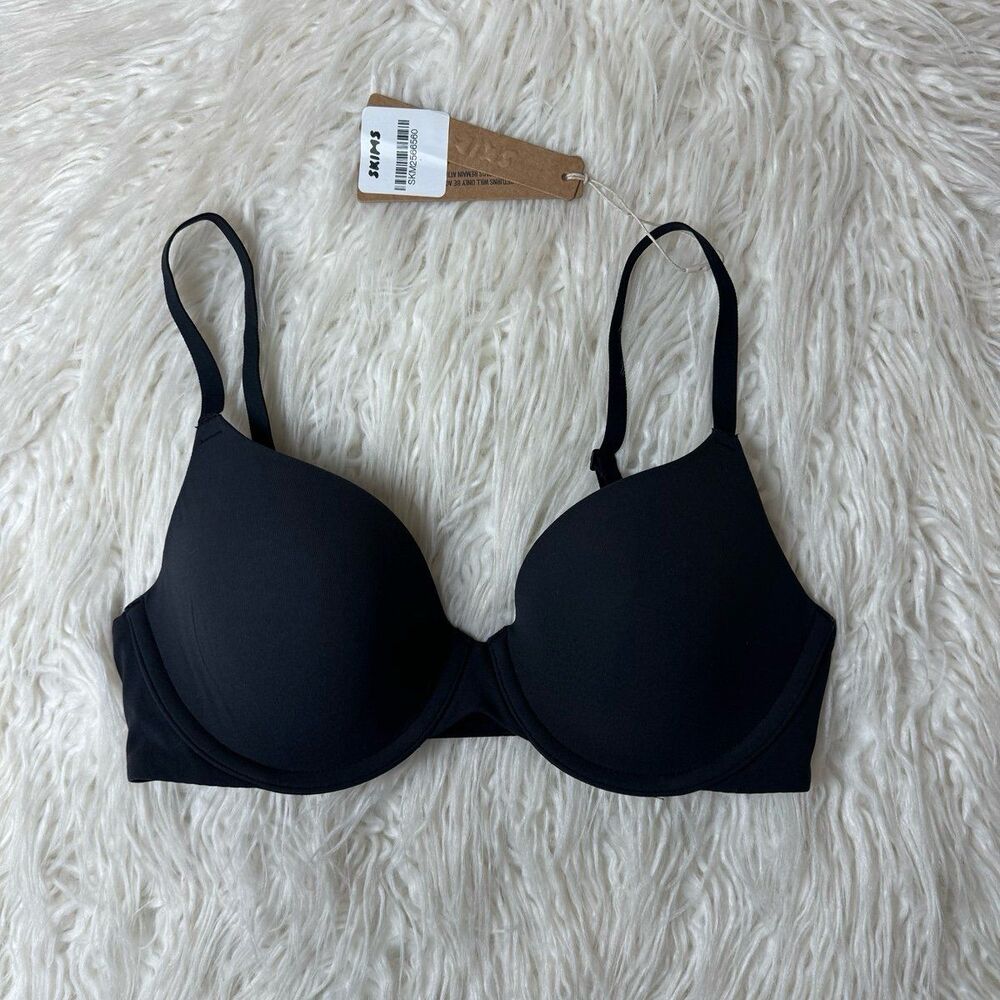 Skims Fits Everybody T-shirt Bra Onyx Size 32C